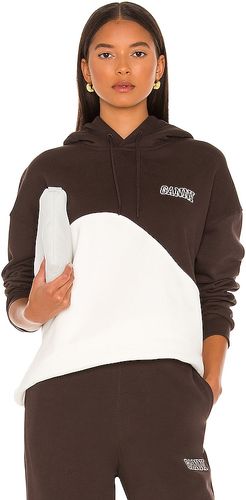 Oversized Wave Hoodie in Chocolate. Size L/XL, S/M.