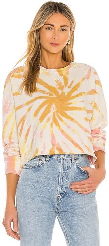 The Loafer Crop Fray Sweatshirt in Yellow. Size L.