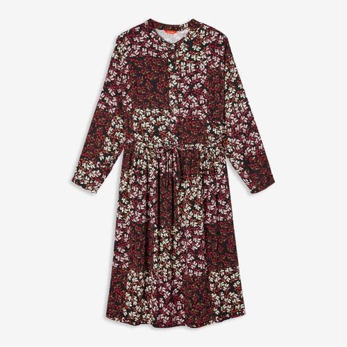 Women+ Mandarin Collar Shirt Dress, Print 3 (Size 2X)