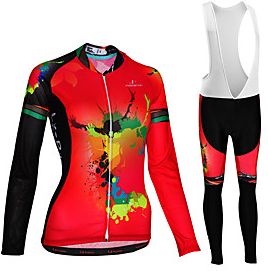 Malciklo Women's Cycling Jersey with Bib Tights Cycling Jersey - White / Black Plus Size Bike Jersey Quick Dry Reflective Strips Sports Lycra Zebra Mountain Bi