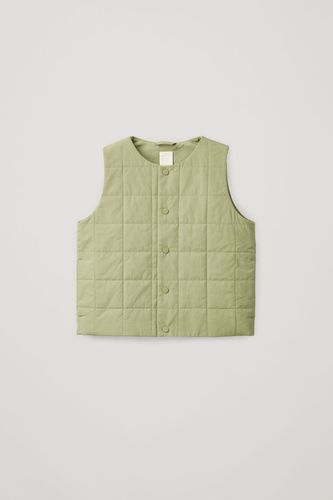 CHECK QUILTED PADDED GILET