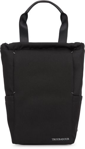 Black canvas backpack