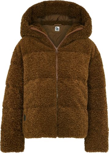 New Cloud brown quilted faux shearling jacket