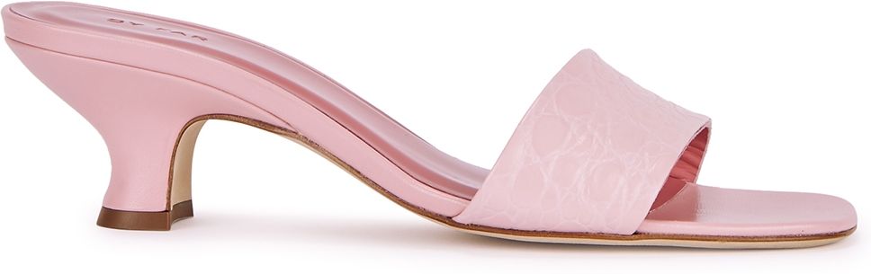 Freddy 50 pink leather mules