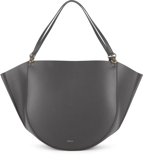 Mia dark grey leather tote