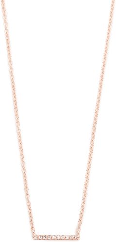 14k Gold Diamond Mini Bar Necklace