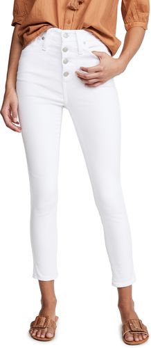 10" High Rise Button Front Skinny Jeans