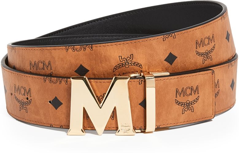 Gold M Buckle Reversible Belt