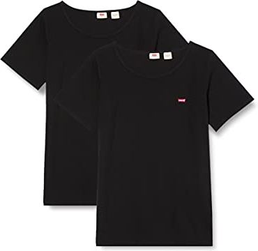 86850 T-Shirt, 2 Pack Tee Mineral Black & Mineral Blac, 3 x Donna