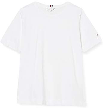 TH Essential Relaxed C-nk Tee SS Maglieria Sportiva, Bianco (Classic White 100), X-Small Donna