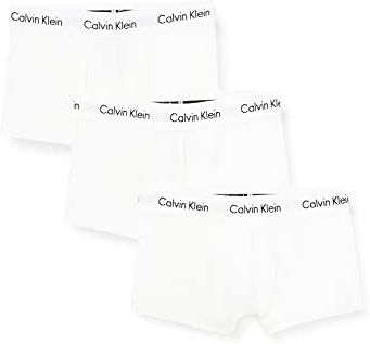 3 Pack Trunks - Cotton Stretch Intimo, Bianco (White), XL (Pacco da 3) Uomo