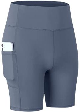 Pantaloncini Sportivi Donna Fitness da Corti Capri a Vita Alta Donna Allenamento Palestra Dance Fitness Leggings Pantaloni Capri Donna Sportivi Nero (M, Grigio)