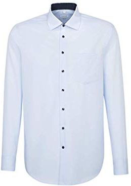 Business Hemd Regular Camicia Formale, Blu (Hellblau 14), 48 (Taglia Unica: 42) Uomo