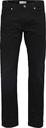 Slhstraight-Scott 6292 B Sust JNS U Noos Jeans, Denim Nero, 32W x 34L Uomo