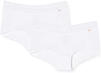 Smart Cotton Pant DP, Mutande Donna, Bianco (White 0500), 2/42, (Pacco da 2)