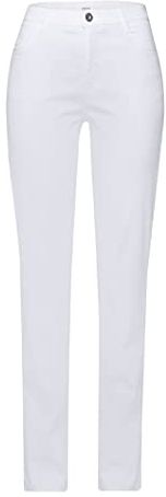Style Mary Smart Cotton Pantaloni, Bianco, 46 Breve Donna
