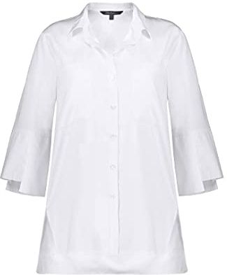 Hemdbluse mit breiter Manschette Camicia da Donna, Bianco, 60