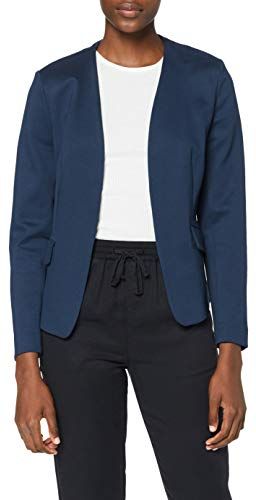 Marchio Amazon - MERAKI Blazer Aderente Donna, Blu (Navy), 44, Label: M