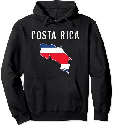 Costa Rica Flag Love Felpa con Cappuccio