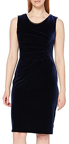 Velvet Dress Vestito da Cocktail, Navy, 16 Donna