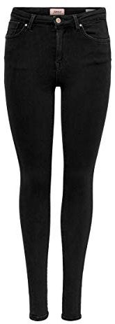 Onlpower Mid Push Up SK BB Rea3659 Jeans Skinny, Nero (Black Black), 38 /L30 (Taglia Produttore: Medium) Donna