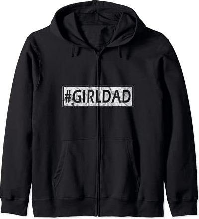 Mens Hashtag Girl Dad Fathers Day da moglie o figlia Felpa con Cappuccio