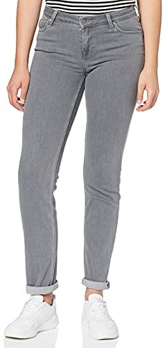 Marion Straight Jeans, Grey Clean Marl Yi, 30W / 33L Donna