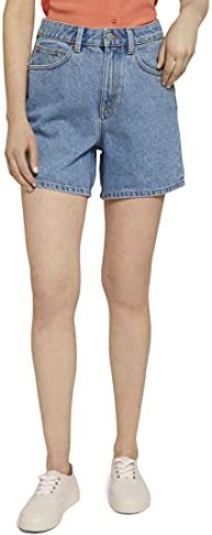 1025737 Pantaloncini Mom Fit, 10113 – Clean Mid Stone Blue Denim, XS Donna