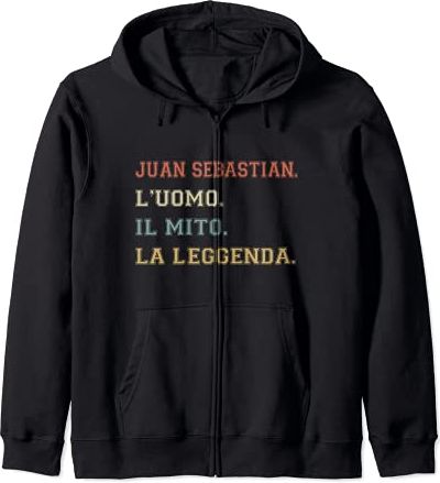 Juan Sebastian Uomo Mito Leggenda Divertente Personalizzato Felpa con Cappuccio