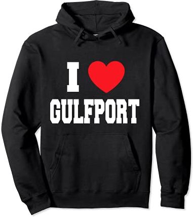 I Love Gulfport Felpa con Cappuccio