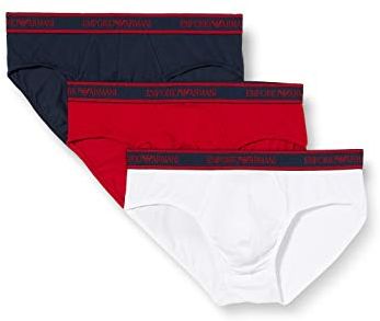 Underwear 3-Pack Brief Intimo, Ciliegia/Marin/Bianc/Cherry/Marine/White, S Uomo
