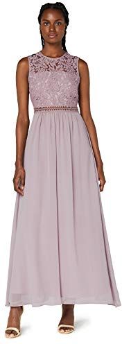 Marchio Amazon - TRUTH & FABLE Maxi Dress di Pizzo Donna, Viola (Qual Lilac)., 48, Label: XL