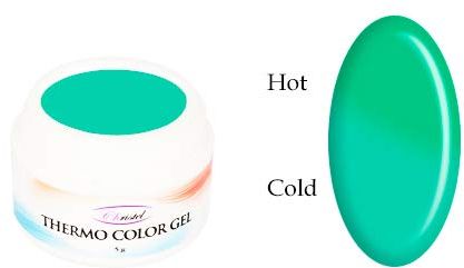 CHRISTEL: Gel UV colorato termico professionale che cambia il colore - VERDE CHIARO/TURCHESE, 5g