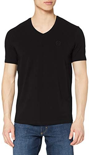 Circle Logo V-Neck T-Shirt, Nero (Black 1200), X-Small Uomo