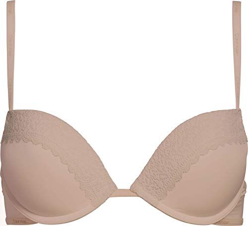 Push Up Plunge Flirty Reggiseno, Miele Mandorla, 34D Donna