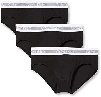 Hip Brief 3Pk-CK One Boxer Corti, Nero (Black), S Uomo