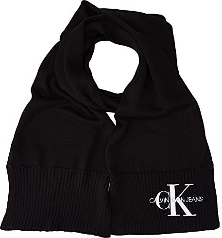 Knitted J Women Scarf Sciarpa Donna Basic in Maglia, Nero, Etichettalia Unica