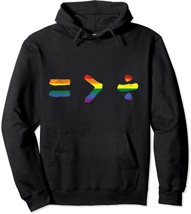 Equal Greater Than Divide Equality LGBTQ Gay Pride Ally Felpa con Cappuccio