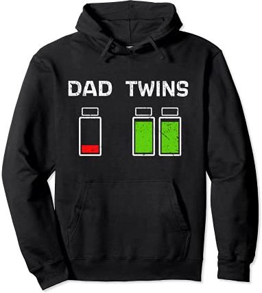 Dad of Twin Funny Fathers Day Gift For Men Felpa con Cappuccio