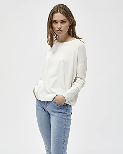Elne Knit Pullover, Bianco Rotto, XL Donna