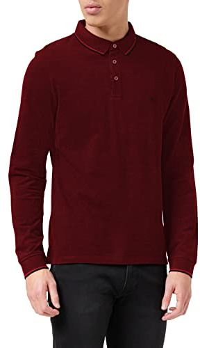 LS Refined Polo Maglia a Maniche Lunghe, Rosso (Red X47), Small Uomo