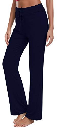 Pantaloni Donna in Cotone,Modal Vita Alta Casual Pantalone Sportivi con Coulisse, Morbidi Pantaloni della Tuta Donna per Yoga,Corsa, Uscire,Marina Militare,XXL