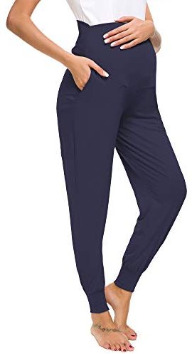 Pantaloni da jogging per donne in gravidanza, comodi e elasticizzati Blu mare S