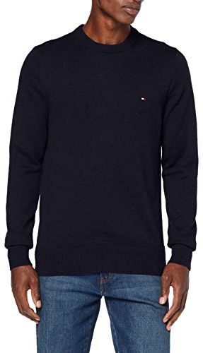 Pima Cotton Cashmere Crew Neck Maglione, Desert Sky Heather, XS Uomo