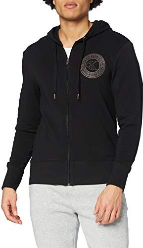 Full Zip Hoodie Maglione, Nero, M Uomo