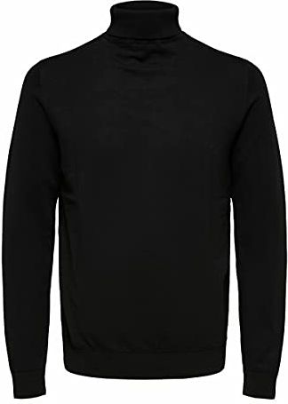 SLHBERG Roll Neck B Noos Maglia di Tuta, Nero, L Uomo