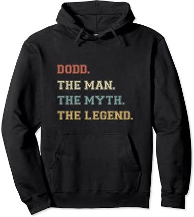 Dodd The Man Mito Leggenda Divertente Varsity Nome Personalizzato Felpa con Cappuccio