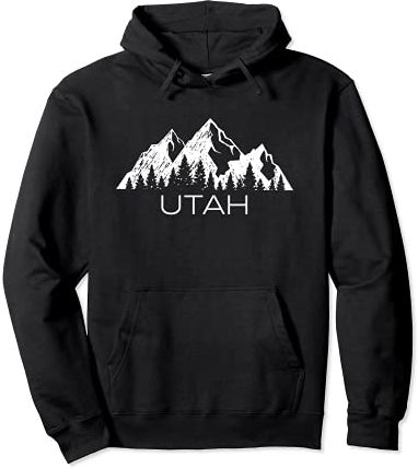 Utah Felpa con cappuccio da uomo e donna | Cool Utah Mountain Pullover Utah Felpa con Cappuccio