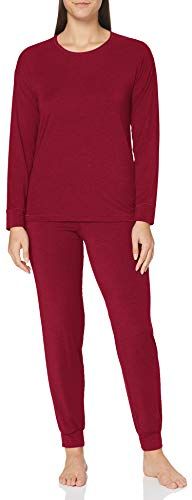 Personal Fit Anzug Lang Set di Pigiama, Mirtillo Rosso, L Donna