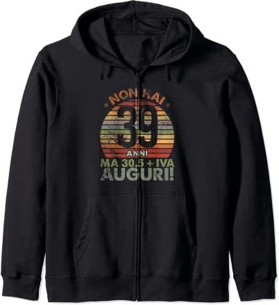 39 Anni Compleanno Uomo Vintage 1982 Regalo 39 Anni Donna Felpa con Cappuccio